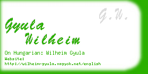 gyula wilheim business card